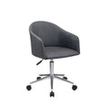 Gray Round Back Swivel Desk Chair with Caster H701