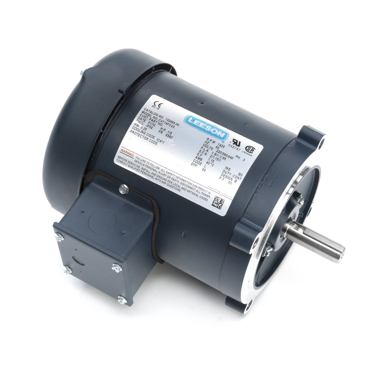 1/3 Hp Motor, 1,425 Rpm, 220/380/440V C98247