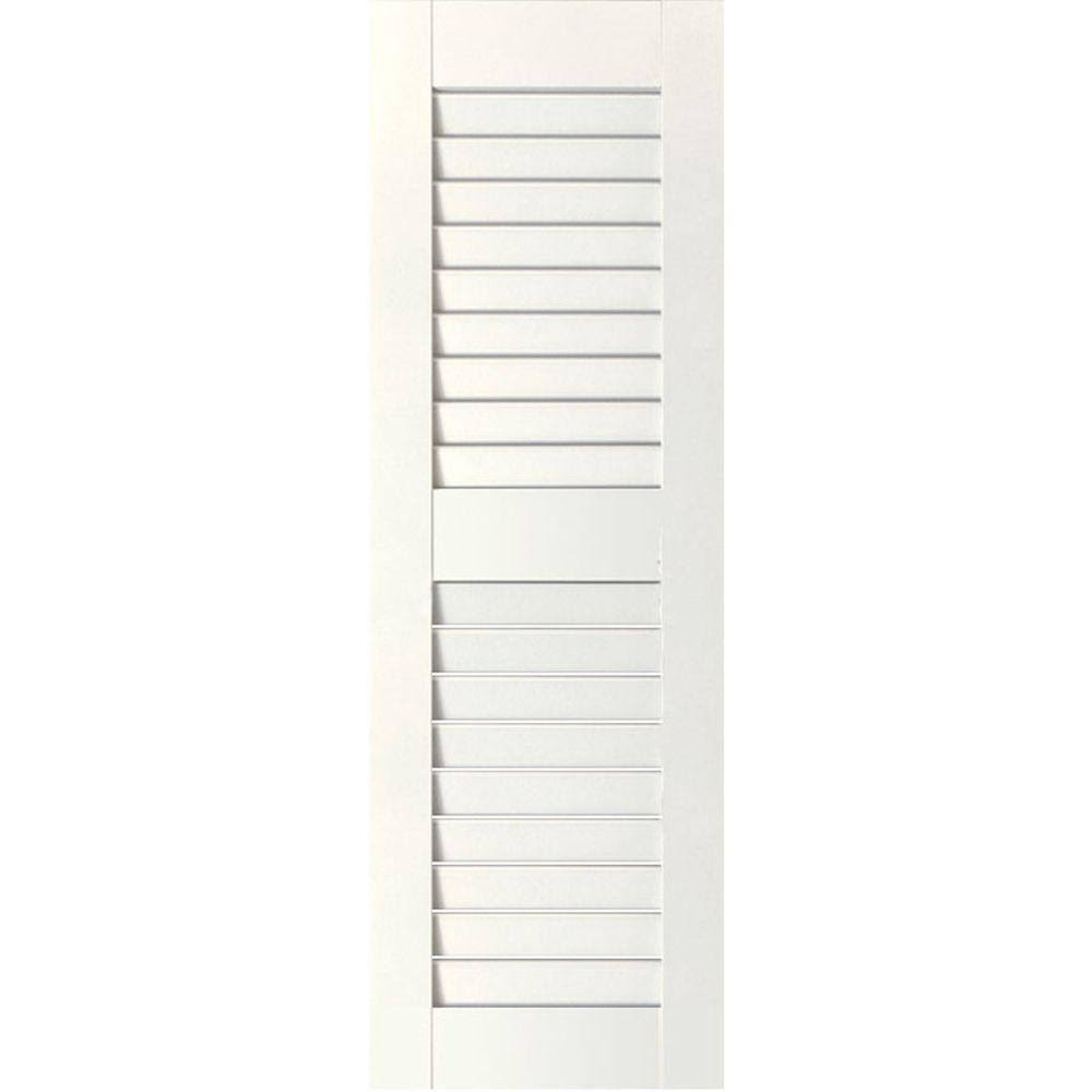 Primed Western Red Cedar Open Louvered Shutters Per Pair L438757