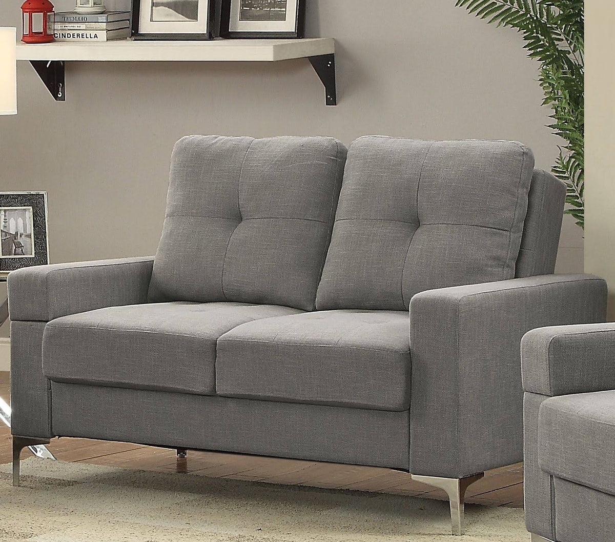 Adjustable Linen Loveseat R8057