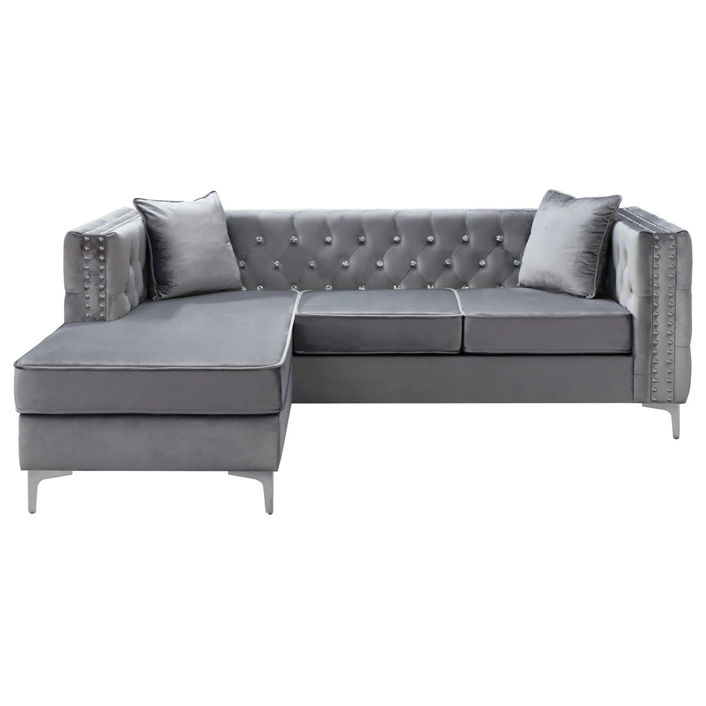 Gray Sofa Chaise S73956