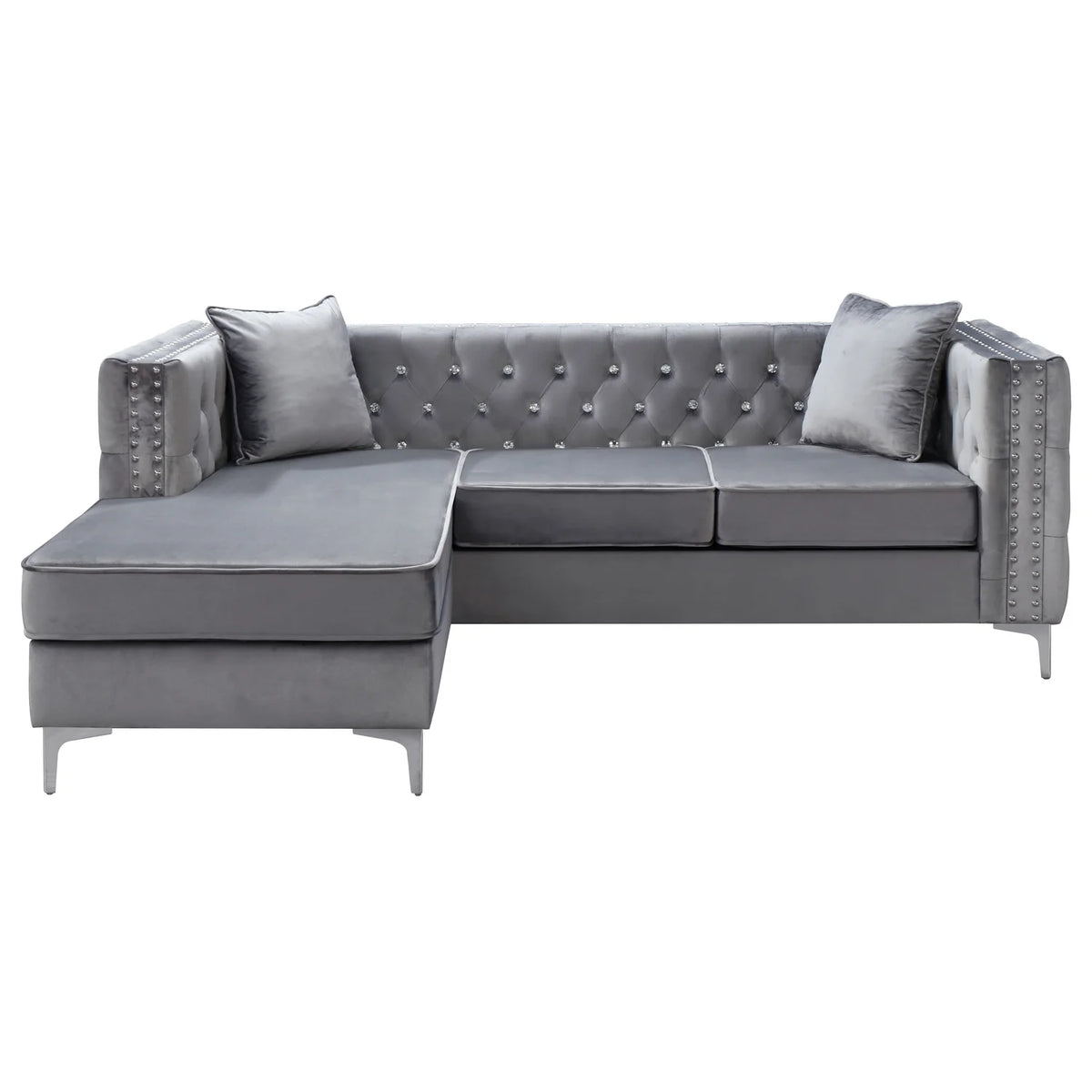 Gray Sofa Chaise S73956