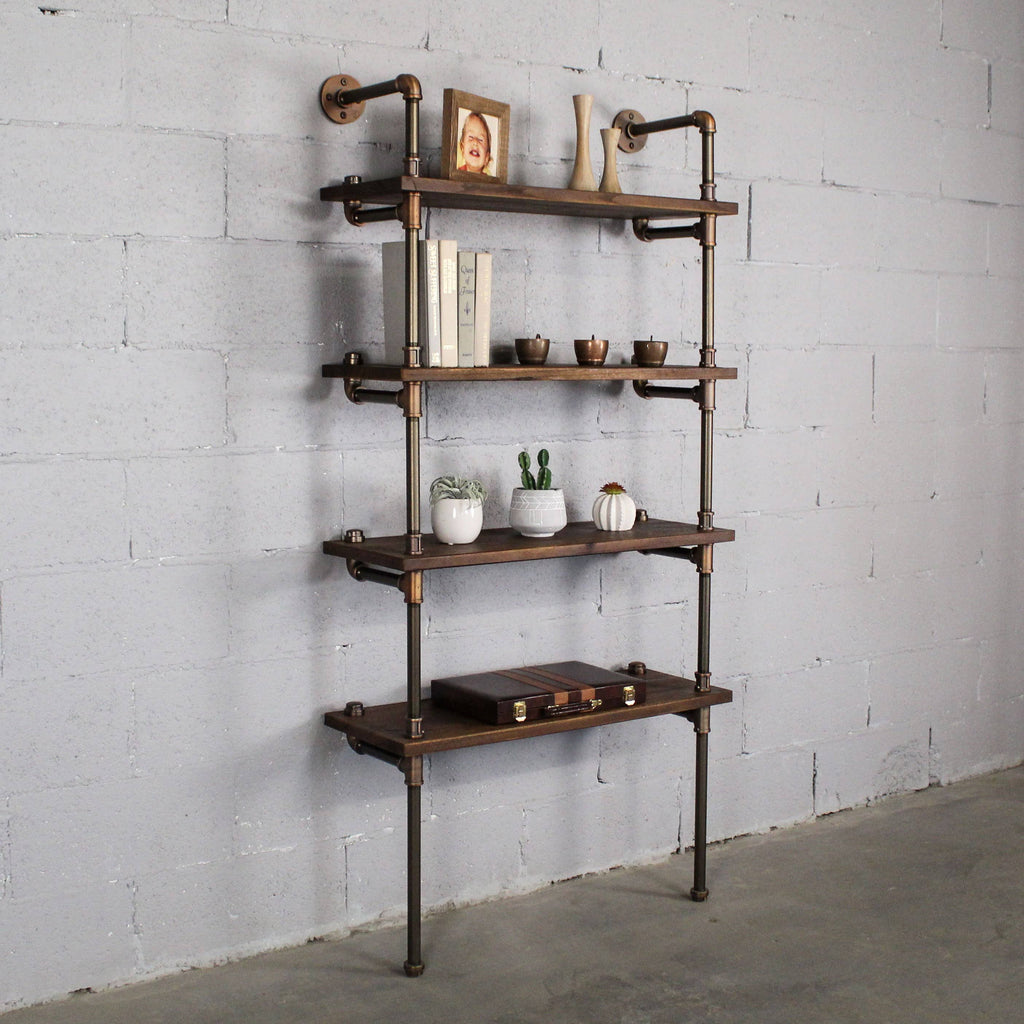 Rustic Bronze Etagere Bookcase Display K596