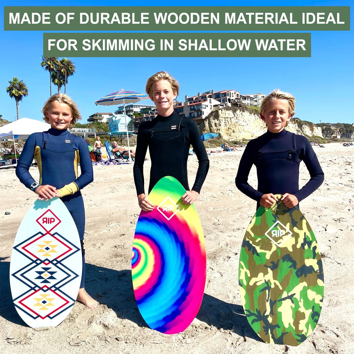 37" Camouflage Wooden Skimboard L40201