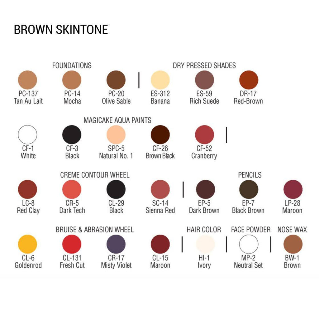 Brown Skintone Theatrical Cake Kit M4021