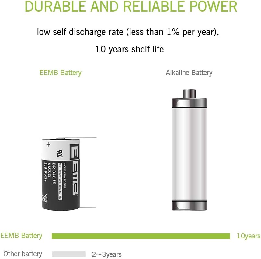 8X 3.6V Lithium Battery with Tabs D Size 19000 mAh J75744