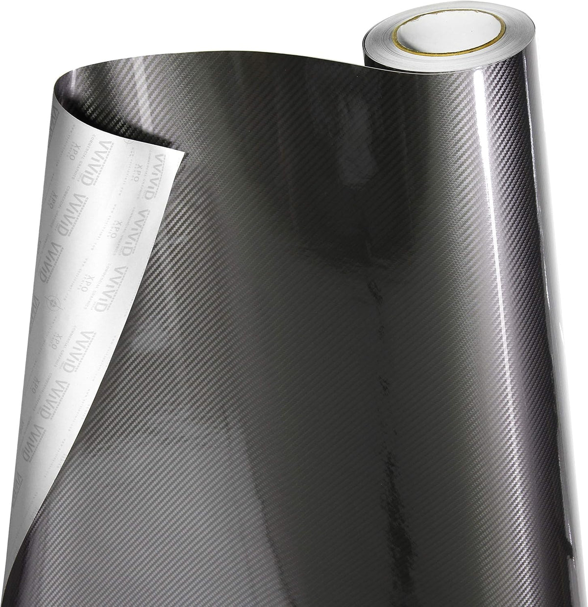 5D High Gloss Grey Carbon Fiber Vinyl Wrap Film Roll P55865