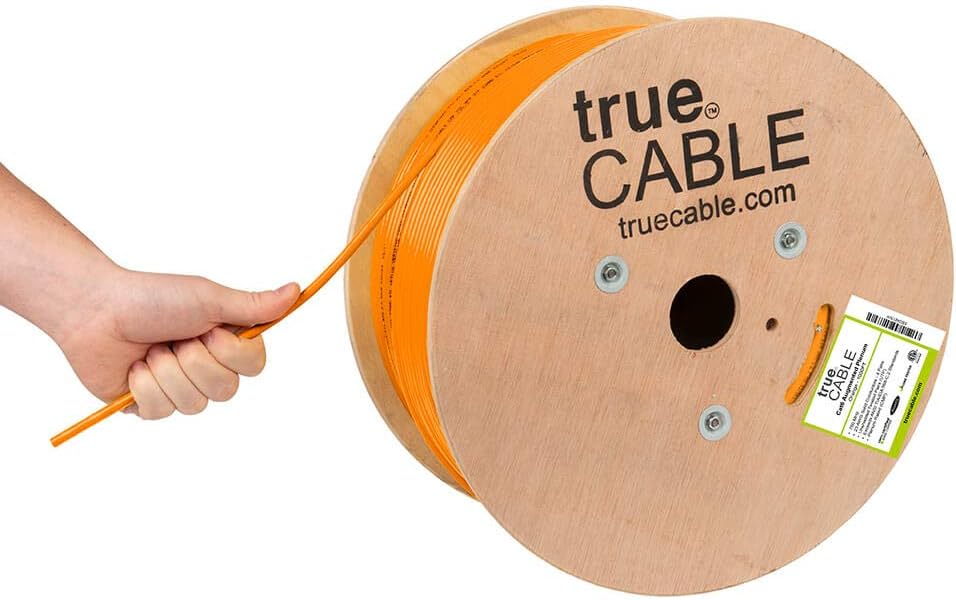 1000ft Black 23AWG 4 Pair Solid Bare Copper Bulk Ethernet Cable A410
