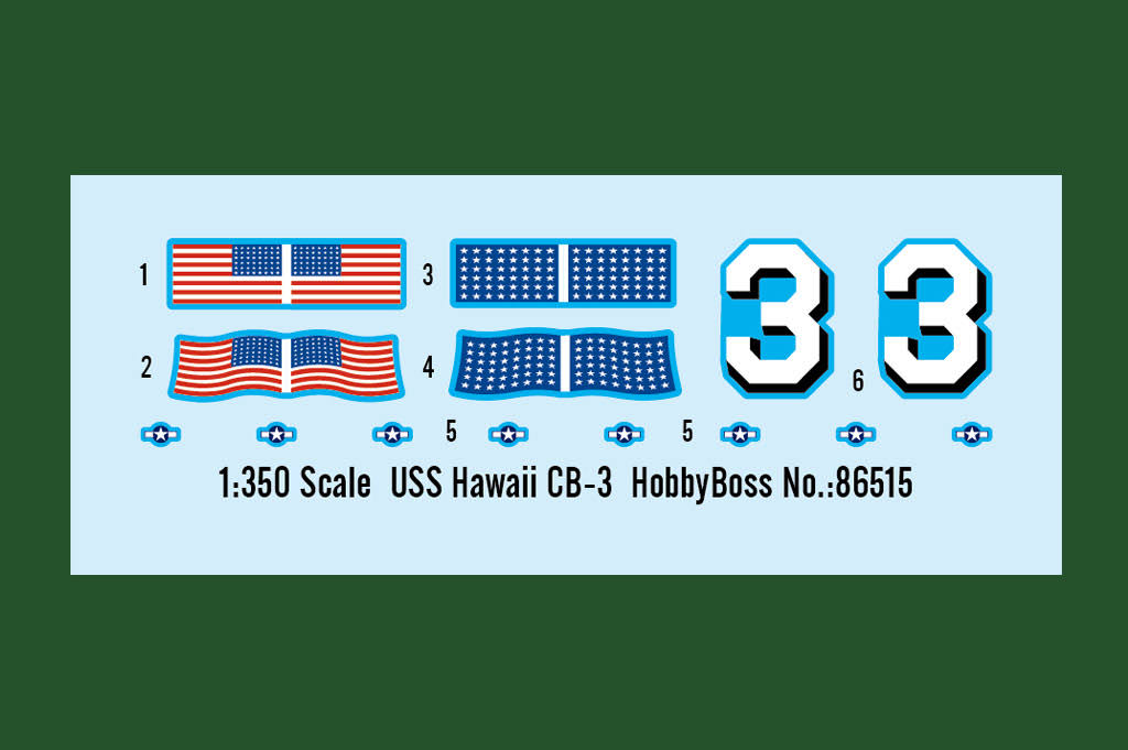1/350 Scale USS Hawaii CB-3 Model Kit B7295