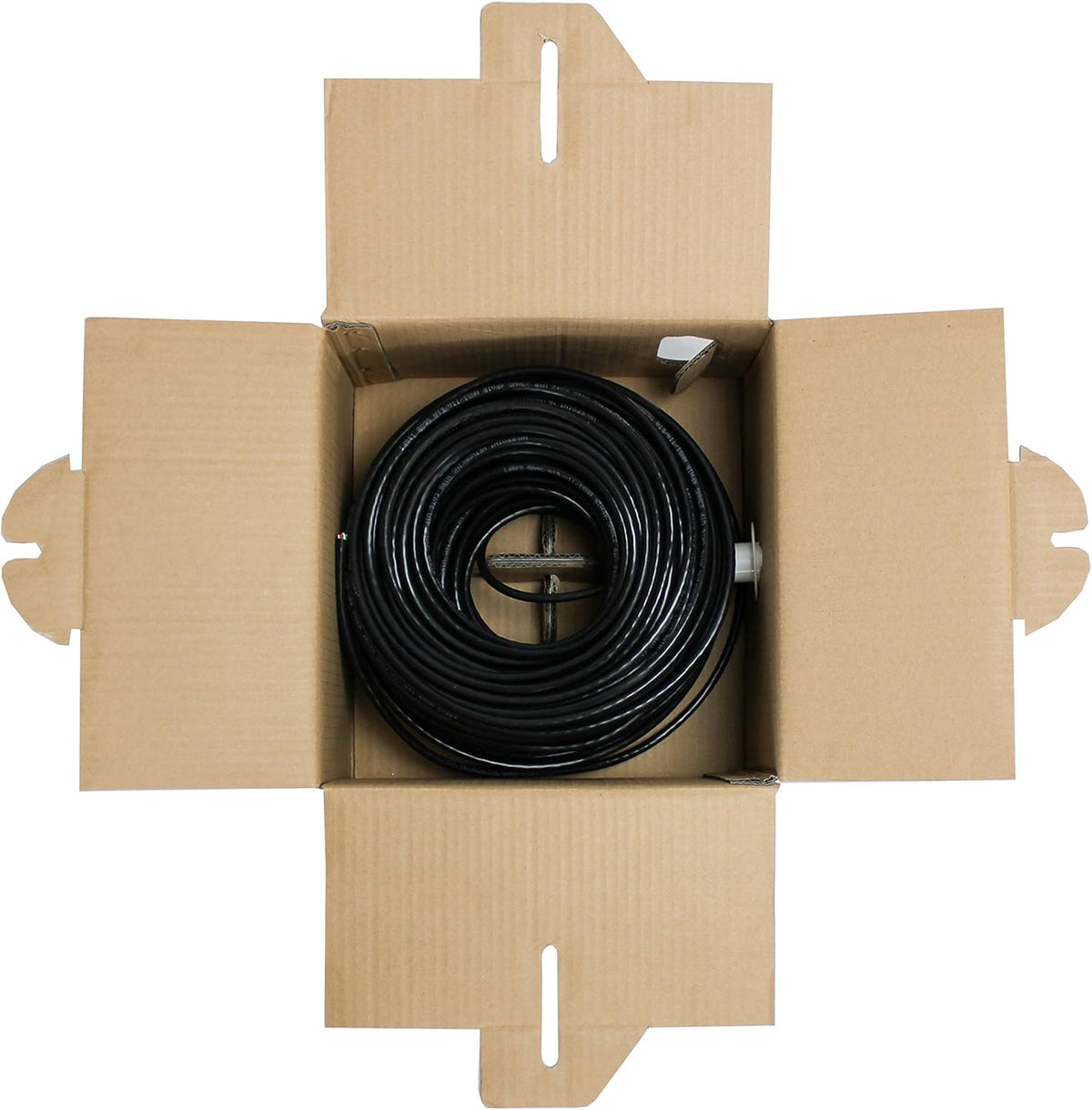 Cat6 Solid Bulk Ethernet Cable, 250ft, Black, 23AWG, UTP U210844