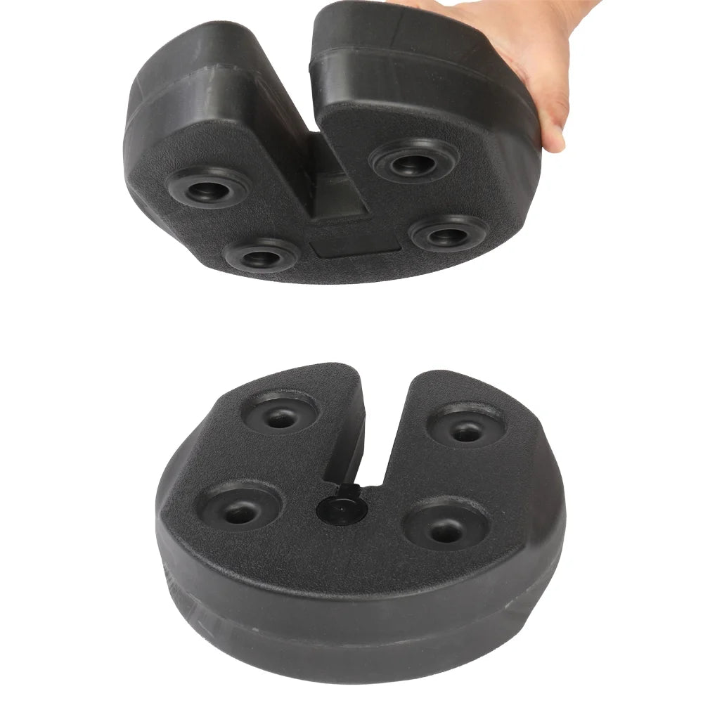 4 Pieces Black Tent Shade Canopy Water Fillable Weight Plates P439952