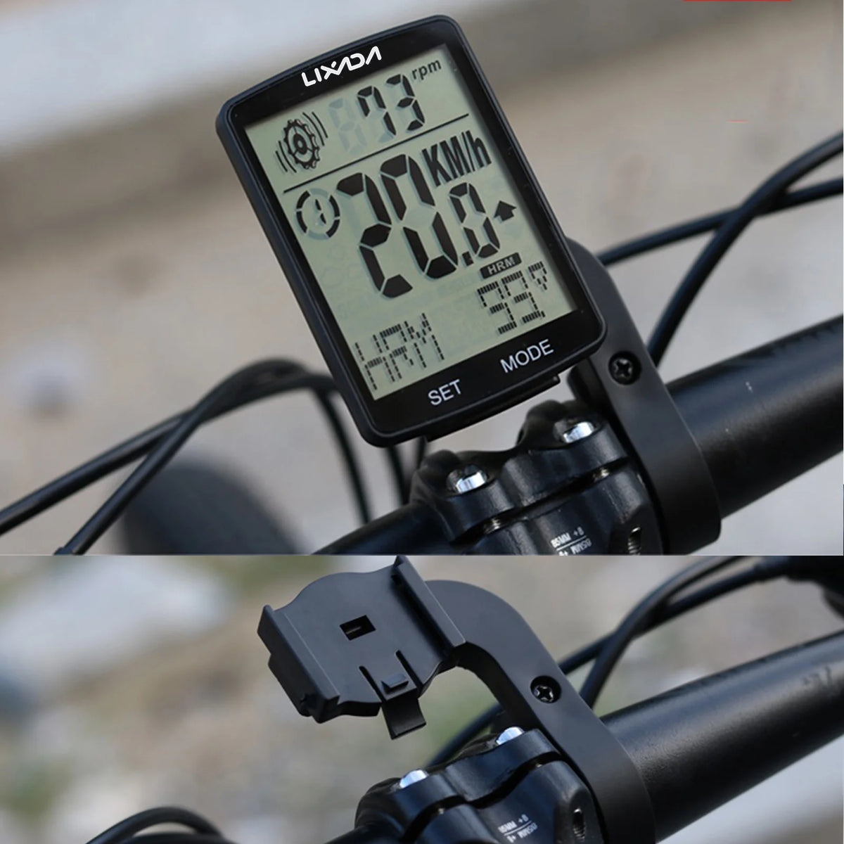 3 in 1 Wireless Bike Computer with Heart Rate Sensor Speedometer IPX7 Waterproof M8607