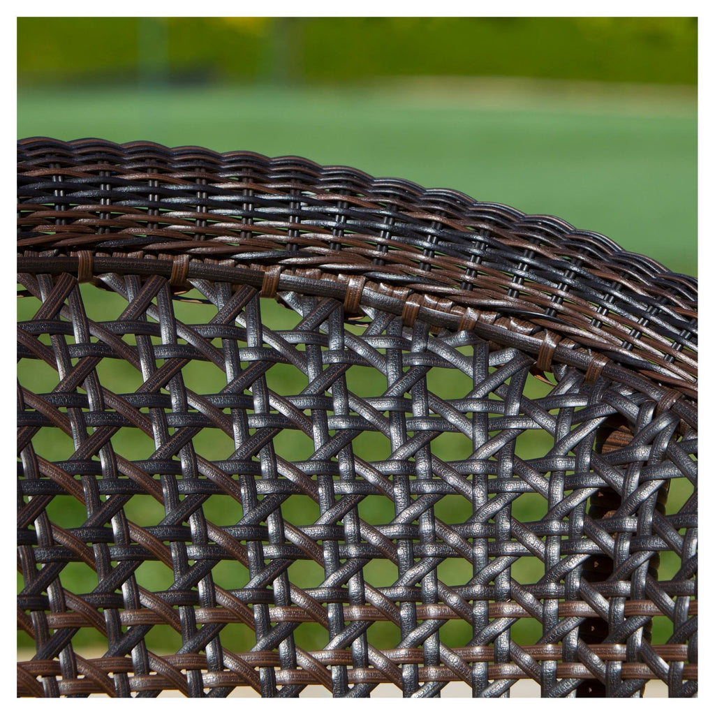 Set of 2 Brown Wicker Patio Chairs N97630