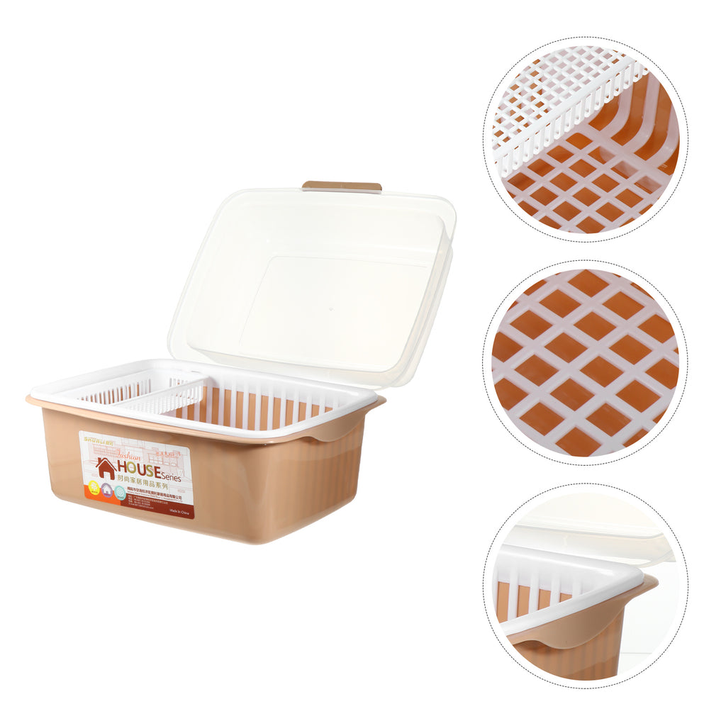 Plastic Milk Bottle Draining Box Tableware Storage Rack U1915