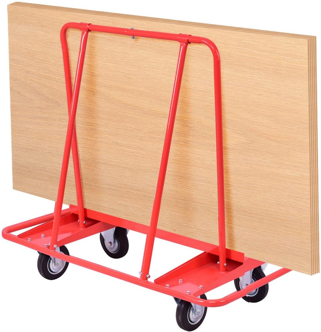 Red Drywall Sheet Cart Dolly D9610