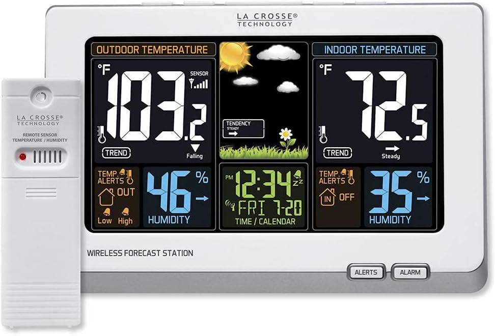 Black Wireless Atomic Digital Color Forecast Station L7284
