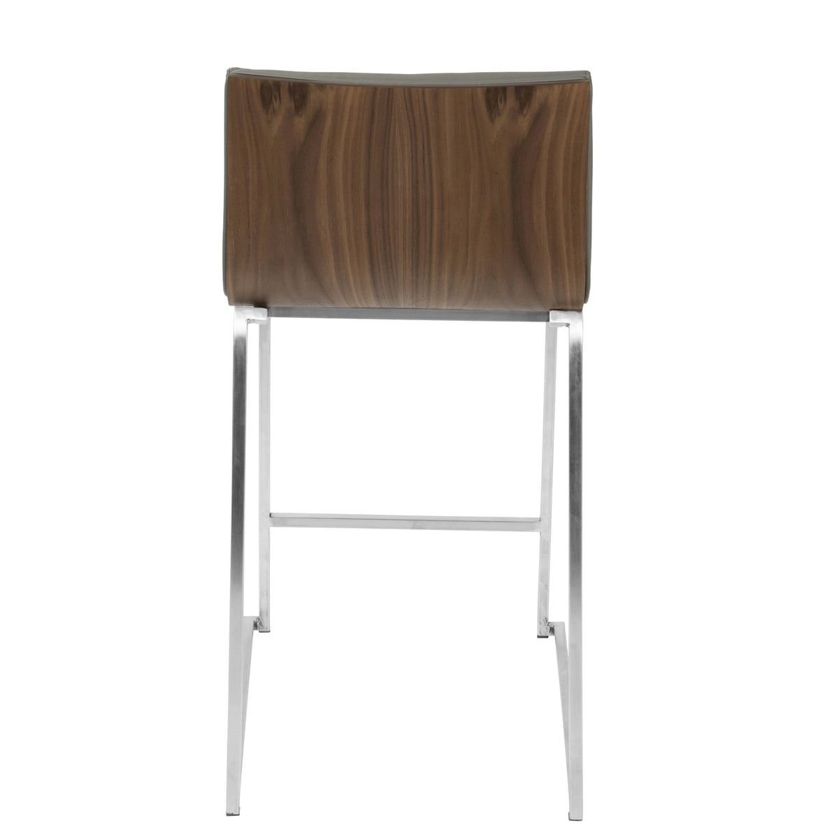Counter Stool Set of 2 Walnut Grey J976335