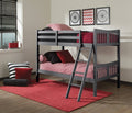 Gray Solid Hardwood Twin Over Twin Bunk Bed L3820