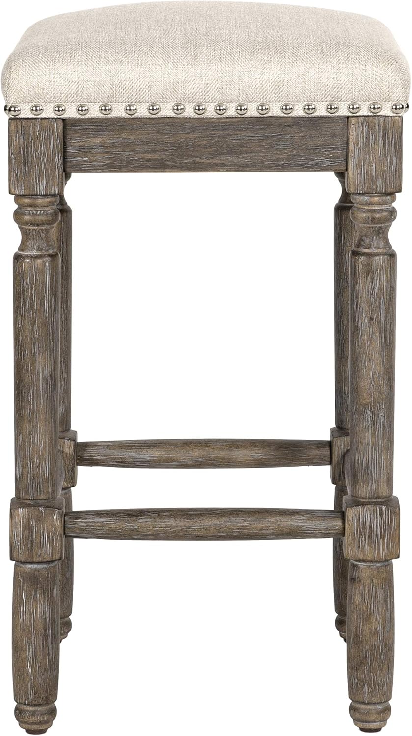 Taupe Barstool 26 Inch Seat Height Set of 1 J7354