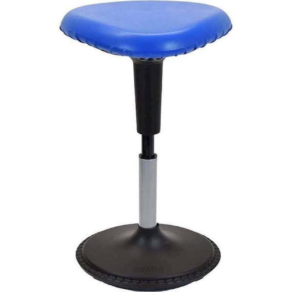 Blue Vinyl Wobble Stool D753