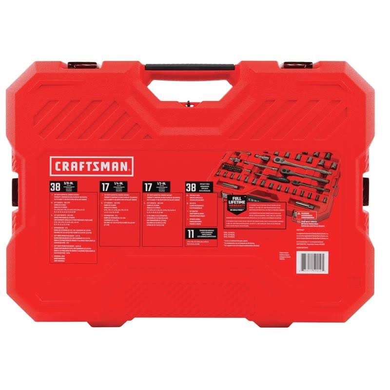 121 Piece SAE and Metric Chrome Mechanic Tool Set L35094