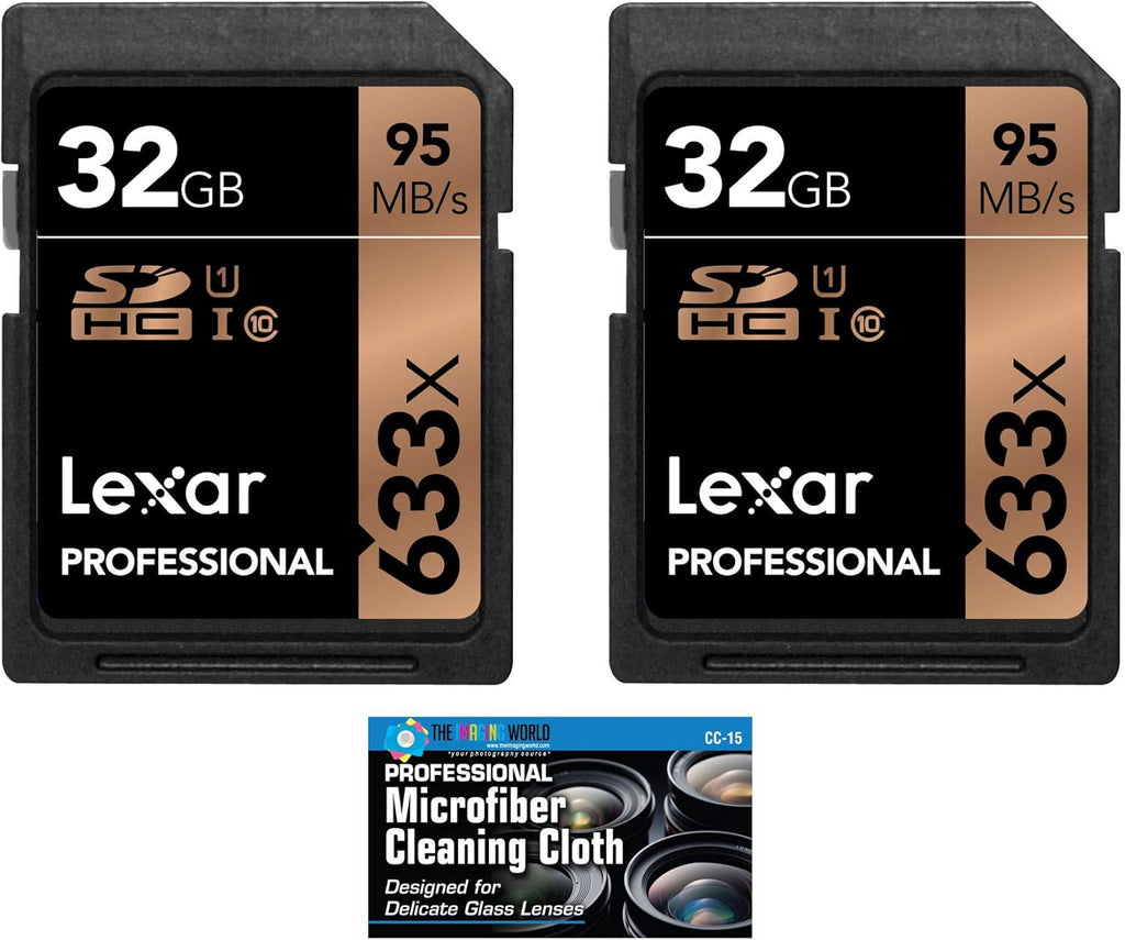 32GB 633x SDHC Class 10 UHS-I U1 Memory Card 2-Pack C2590
