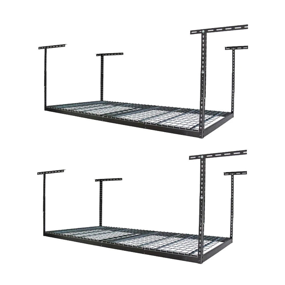 Overhead Garage Storage Rack with 18 Accessory Hooks S1421