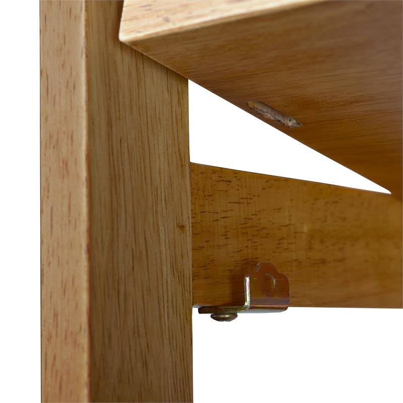 Medium Oak Square Folding Bookcase with Folding Fabric Bins G31403