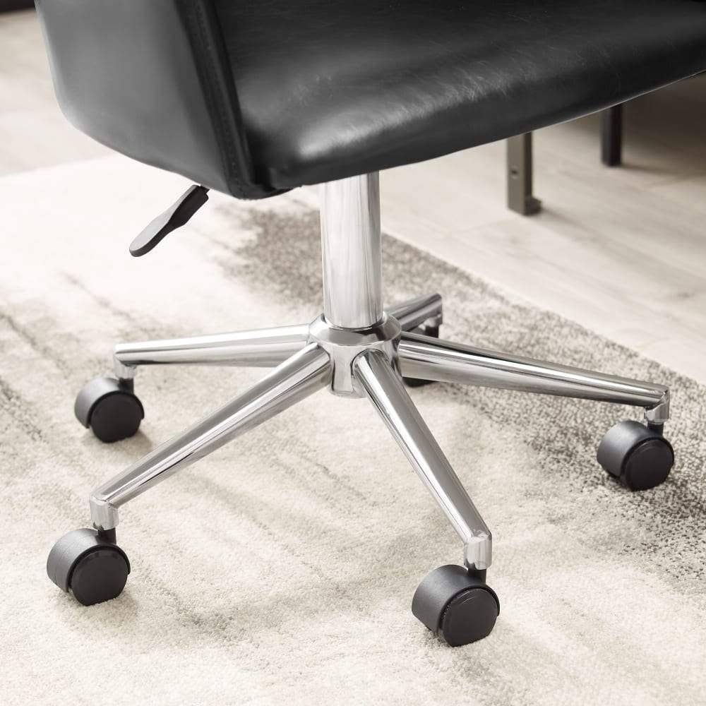 Gray Round Back Swivel Desk Chair with Caster H701
