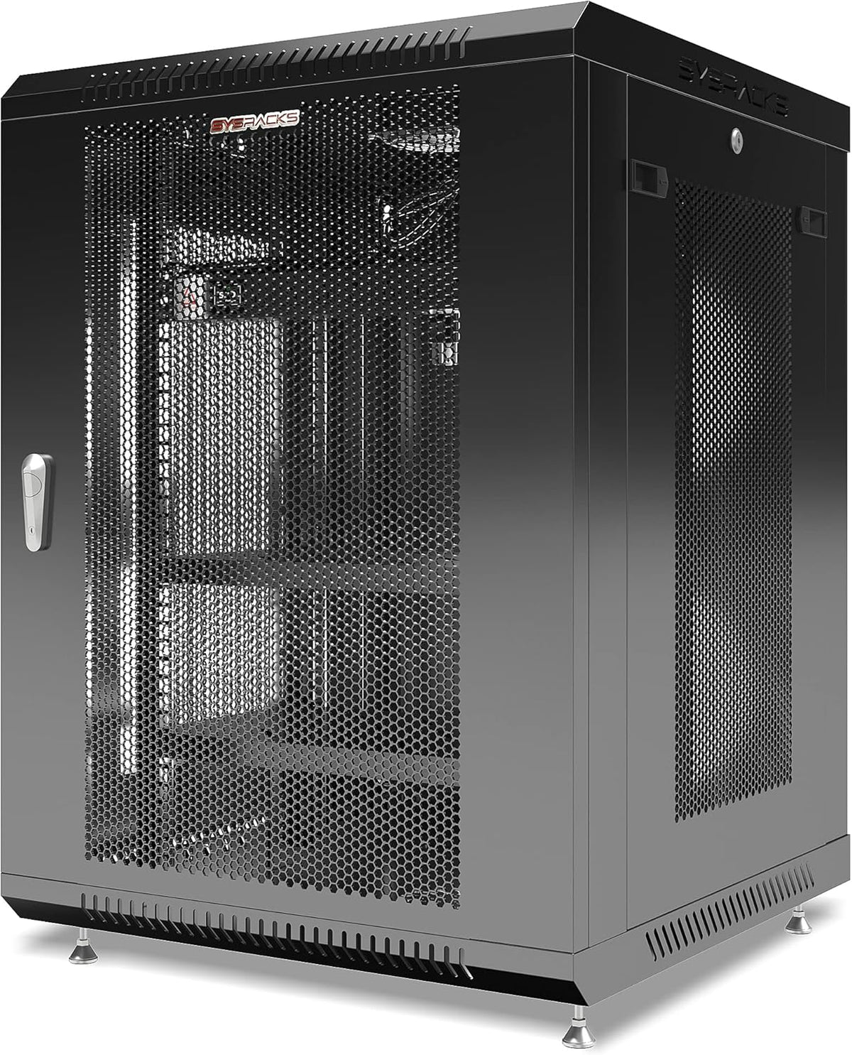 15 U Locking Wall Mount Server Rack Enclosure with Casters and Shelf U21048