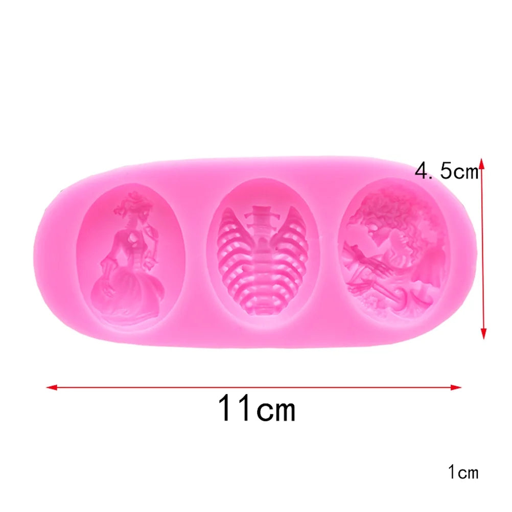 Pink Silicone Skull Chocolate Mold D18917
