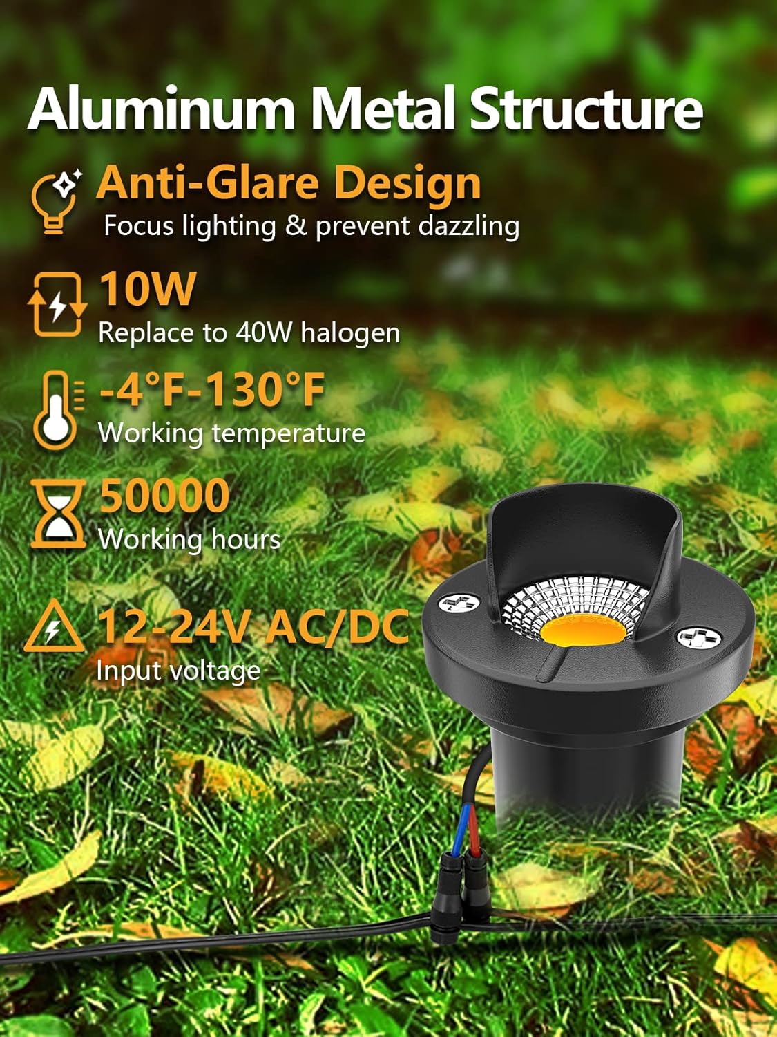 10W Low Voltage Warm White LED Landscape Lights (10PACK) S5461