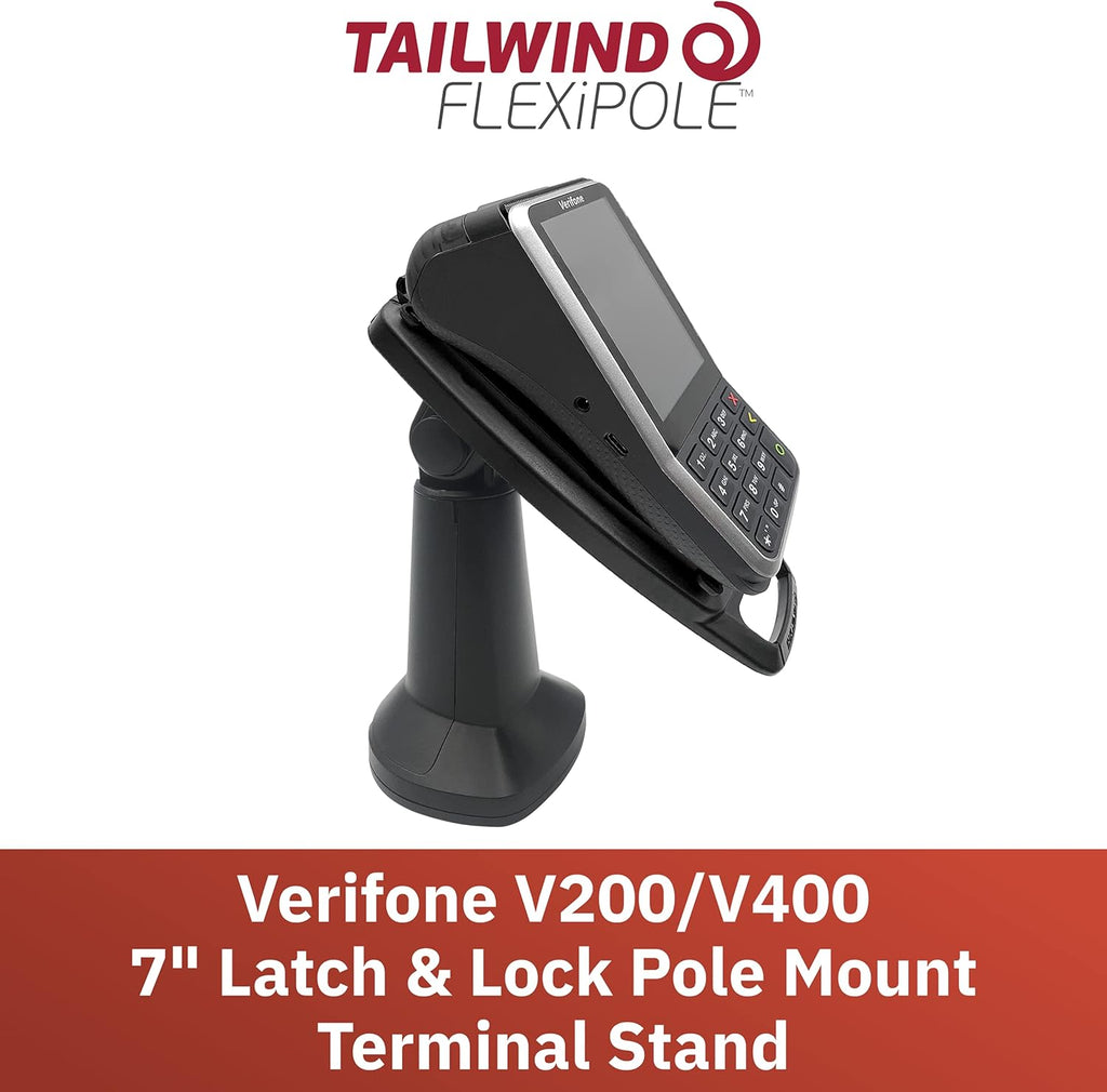 Black Latch and Key Lock Pole Mount Terminal Stand R508909