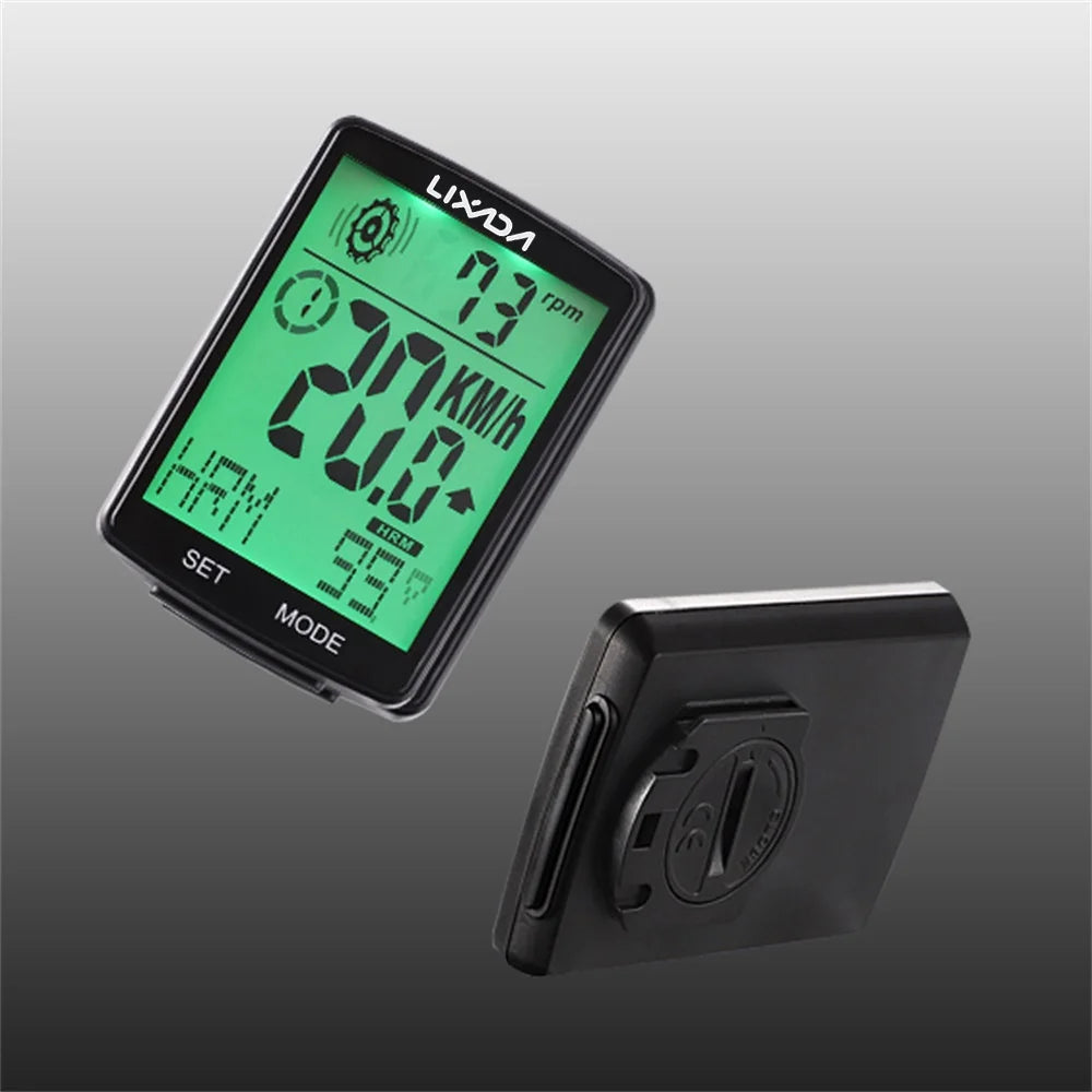 3 in 1 Wireless Bike Computer with Heart Rate Sensor Speedometer IPX7 Waterproof M8607