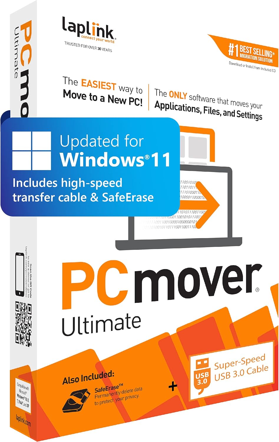 PCmover Ultimate 11 with SuperSpeed USB 3.0 Cable A76687