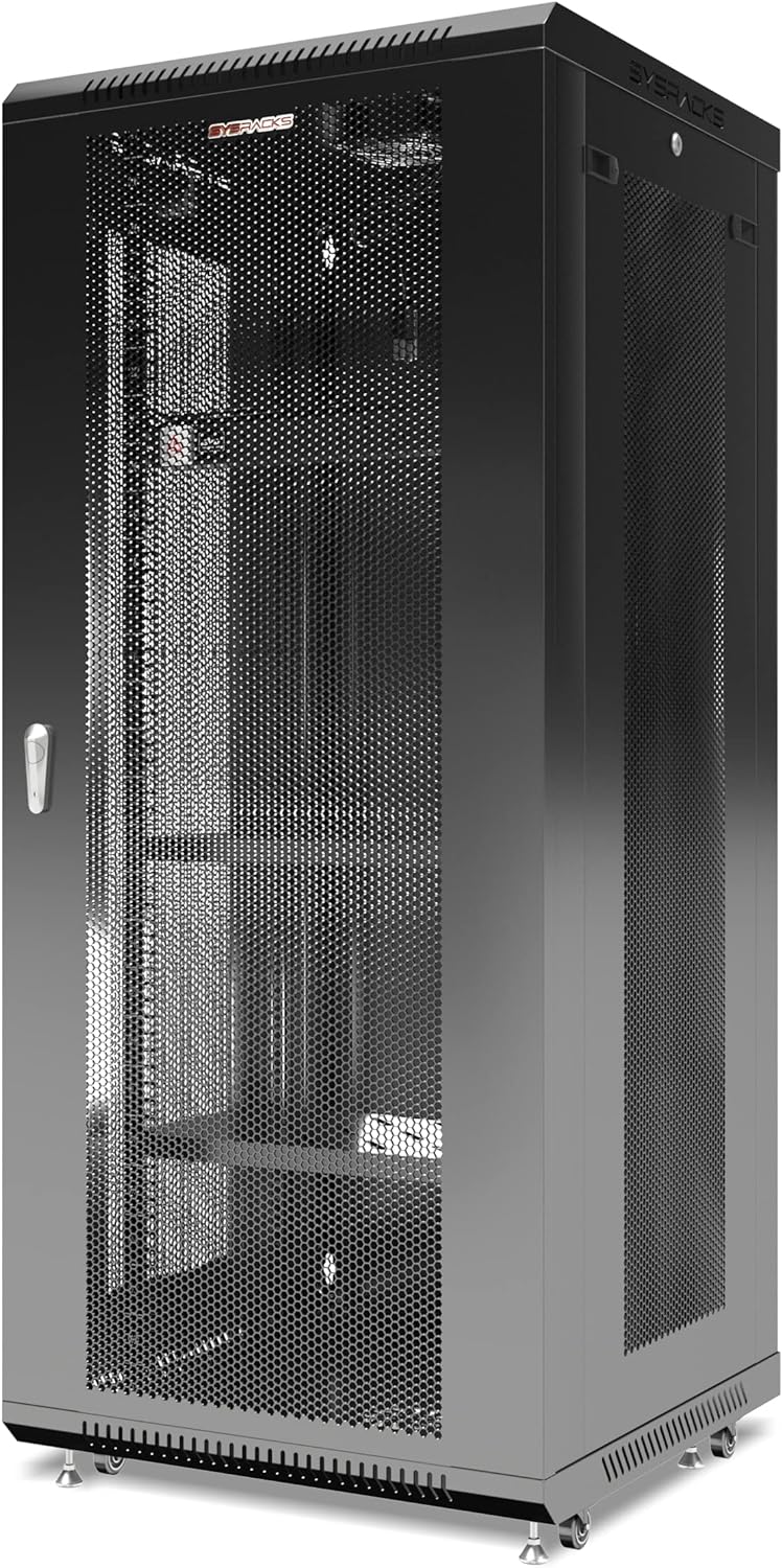 15 U Locking Wall Mount Server Rack Enclosure with Casters and Shelf U21048