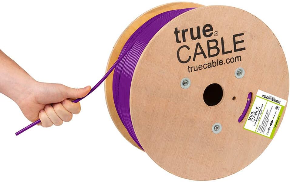 1000ft Black 23AWG 4 Pair Solid Bare Copper Bulk Ethernet Cable A410
