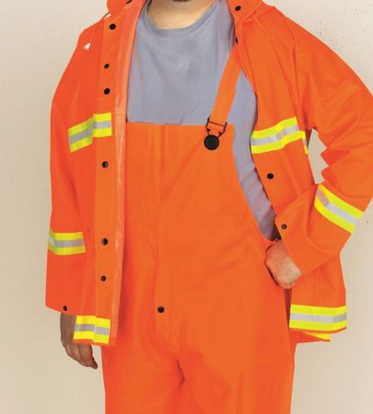 Rain Suit Jacket and Bib, Class 1, Type O, 4XL A89780
