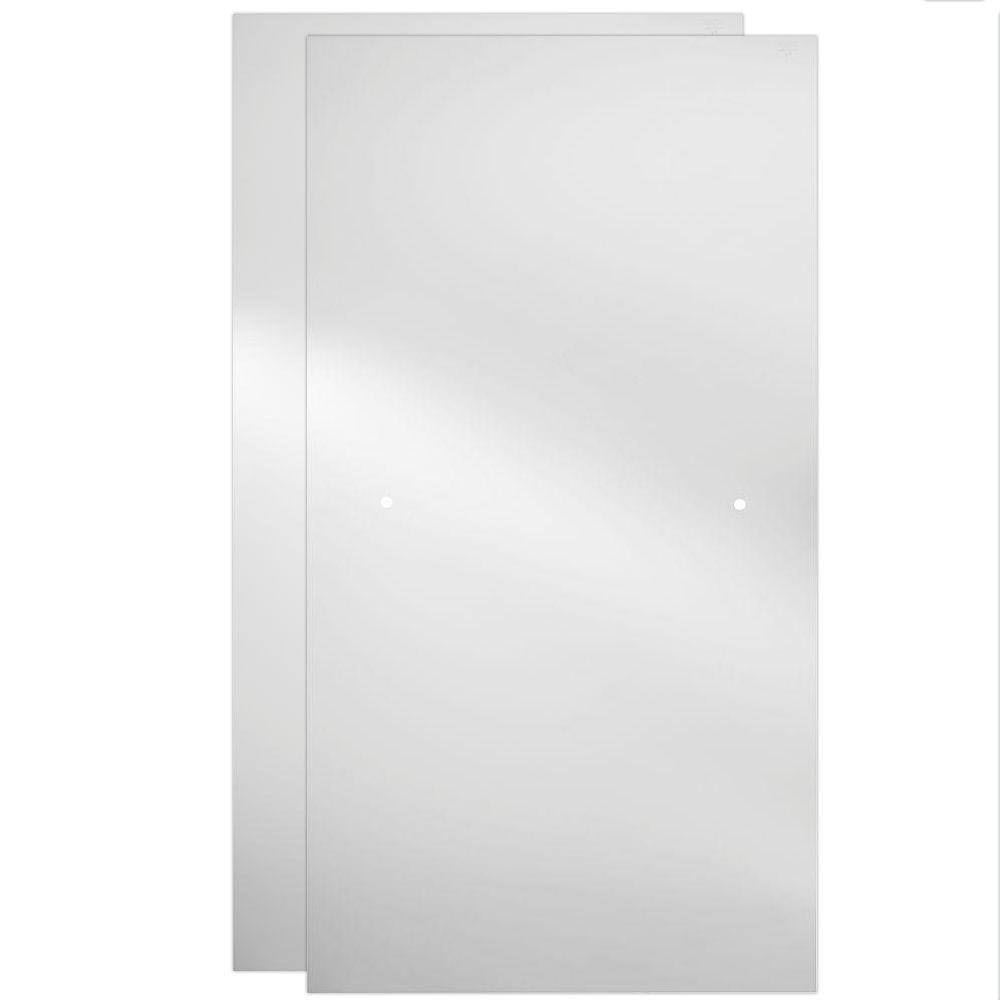 Semi-Frameless Sliding Bathtub Door in Chrome with Clear Glass B207020