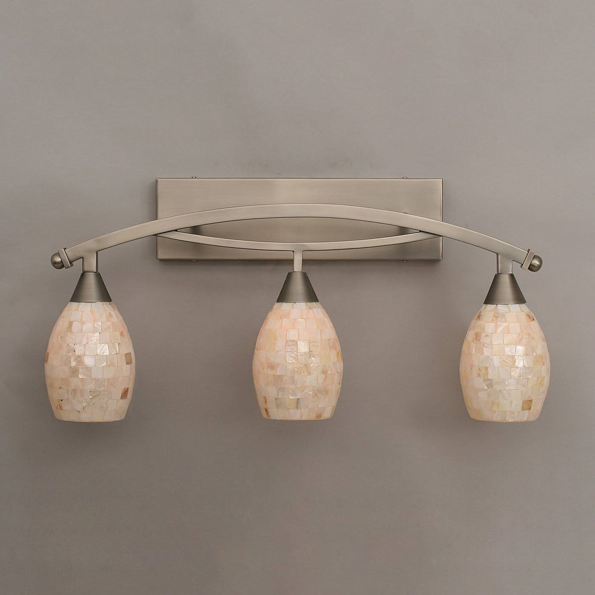 Brushed Nickel Three Light Bath Bar Y3893