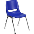 Navy Ergonomic Shell Stack Chair with Chrome Frame S46647