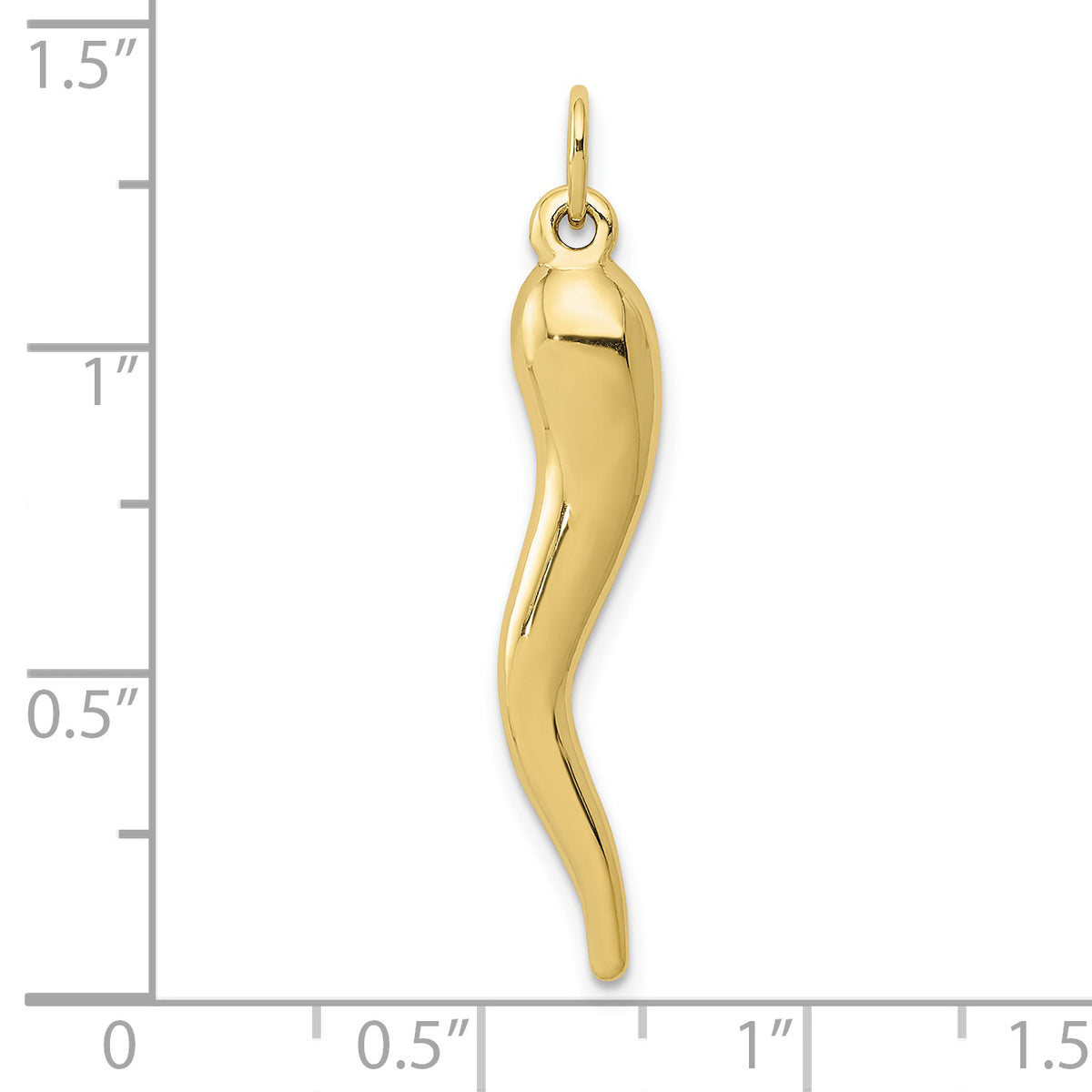 10K Yellow Gold Italian Horn Charm Z8699