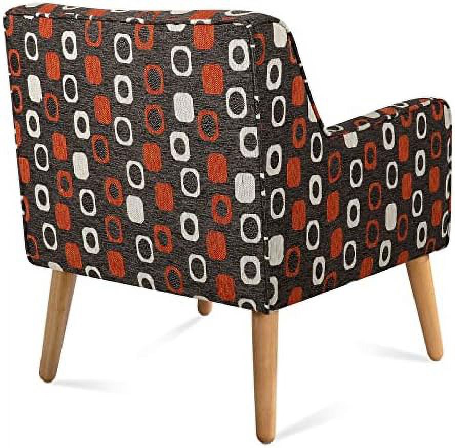 Grey Pattern Linen Fabric Accent Chair C87956