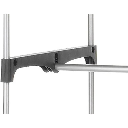 Silver and Black Double Rod Closet System Y458