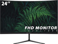 24 Inch Curved FHD LED Computer Monitor, Black W94663