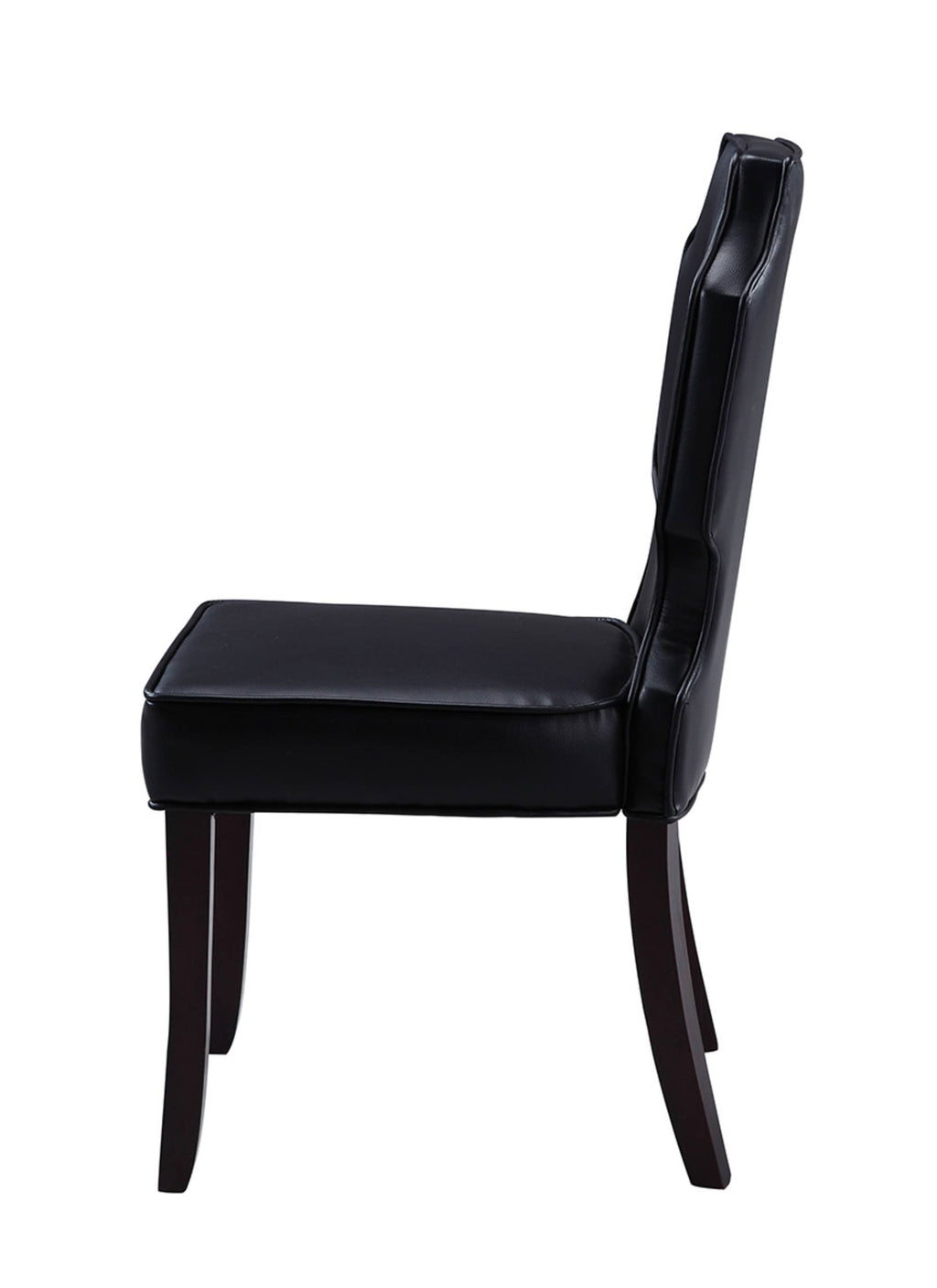 Tufted Dining Side Chair Set of 2 Black O411737