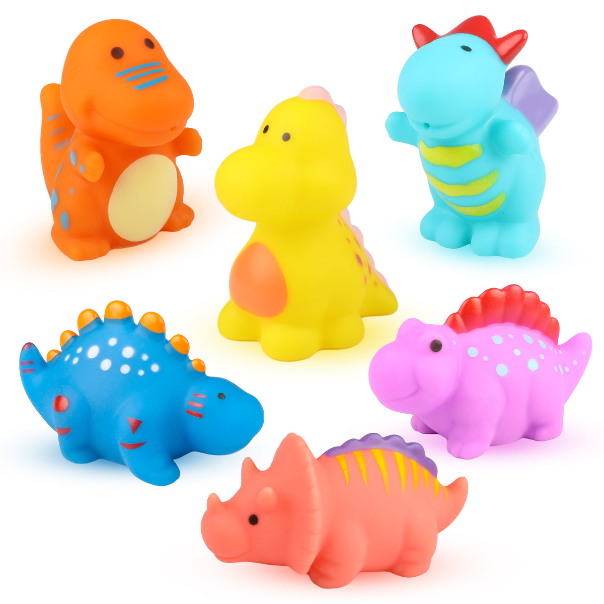 6 Pack Dinosaur Bathtub Toy Set Z8083