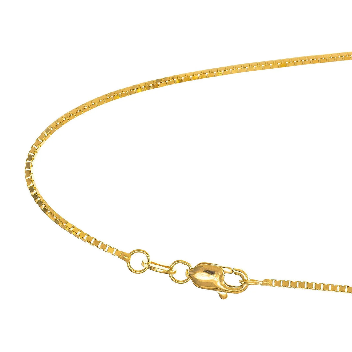14kt Yellow Gold Box Chain with Lobster Clasp I298