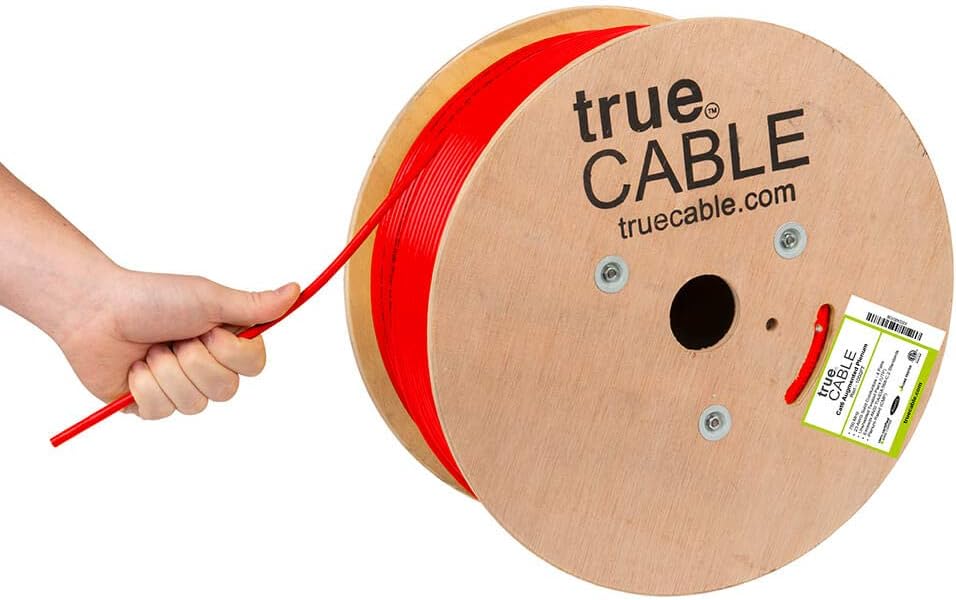 1000ft Black 23AWG 4 Pair Solid Bare Copper Bulk Ethernet Cable A410