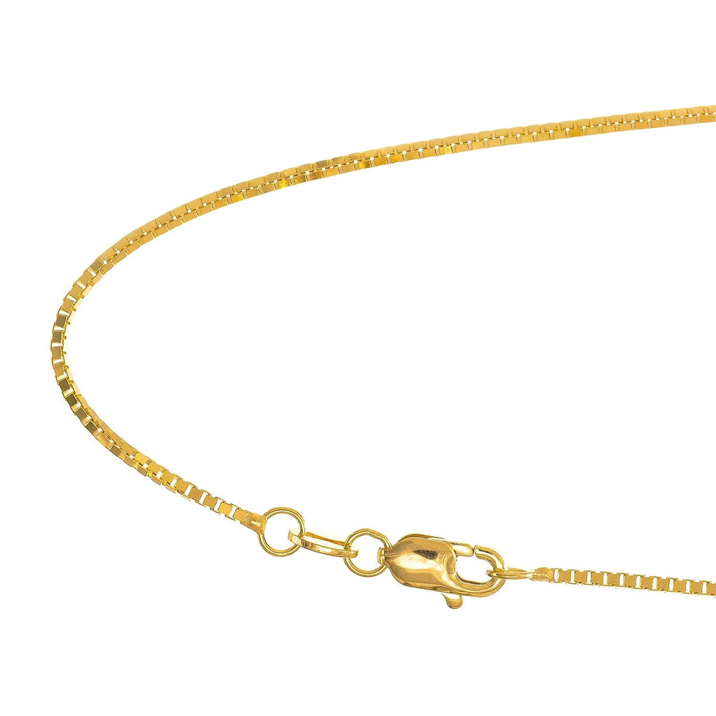 14kt Yellow Gold Box Chain with Lobster Clasp I298